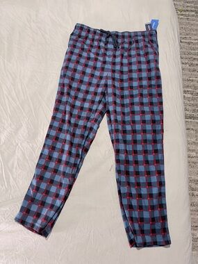 NWT Nautica Blue and Red Plaid Jogger Pants